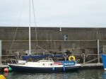 Maridadi moored to pontoon at Maidens Harbour for the winter&nbsp;2011/2012